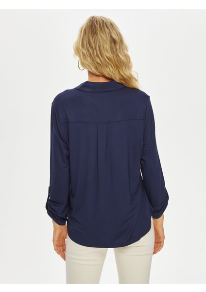 Kaçık Yaka Uzun Kollu T-Shirt 00015-1 fiyatları