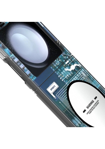 Galaxy Z Flip 6 Uyumlu Kılıf Magsafe Şarj Özellikli Technology Serisi Kapak Mavi fiyatları