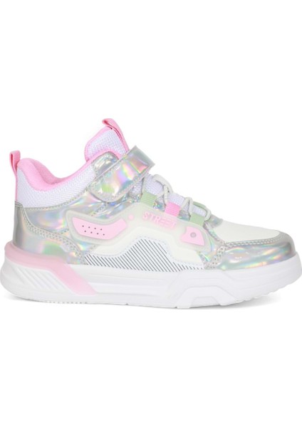 Kidessa 2067 Anatomik Tabanlı Ultra Hafif Çocuk Boğazlı Sneakers Ayakkabı - Nkt02067-Gümüş-33