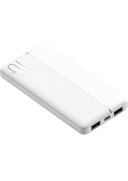 Powerbank 10000MAH Wiwu WI-P032 Çift USB ve Type-C Portlu Pd LED Işık Göstergeli Beyaz