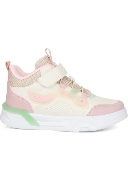 Kidessa 2067 Anatomik Tabanlı Ultra Hafif Çocuk Boğazlı Sneakers Ayakkabı - Nkt02067-Pudra-31
