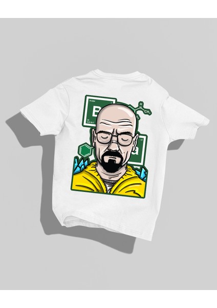 Breaking Bad Tasarımı Sırt Baskılı Yüksek Kalite Kompakt Oversize T-Shirt