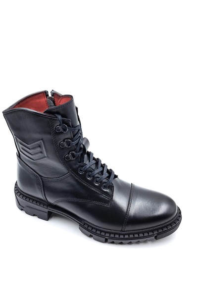 Marcomen M14032 Deri Siyah Erkek Postal Bot