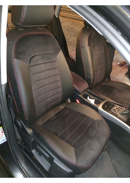 Audi A4 2009 2016 Arası Arka Sırt 2 1 Arka Sırt Kolcaklı Model Siyah Taytüyü Siyah Deri Karışımı