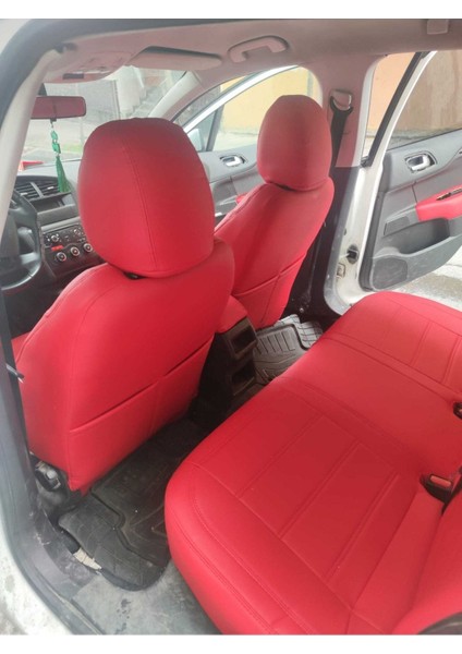 Citroen C4 2011 2017 Arası Arka Sırt 2 1 Arka Sırt Kolcaksız Model Komple Kırmızı Deri Kırmızı Ip modelleri