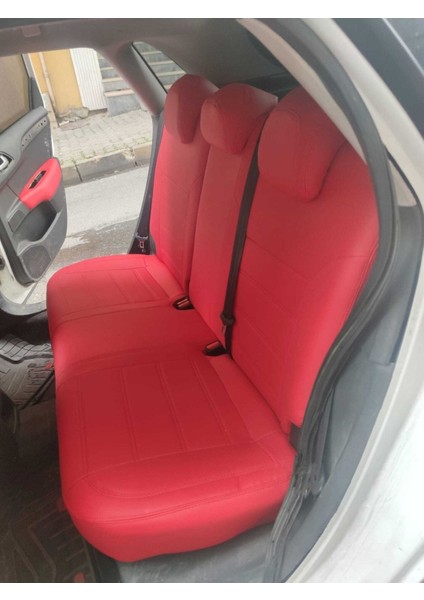 Citroen C4 2011 2017 Arası Arka Sırt 2 1 Arka Sırt Kolcaksız Model Komple Kırmızı Deri Kırmızı Ip indirimleri