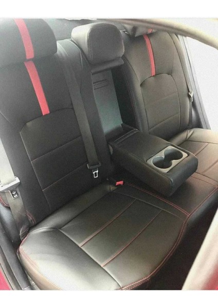 Kia Cerato 2016 2019 Arası Arka Sırt 2 1 Arka Sırt Kolcaklı Model Komple Siyah Deri Kırmızı Şerit fiyatları