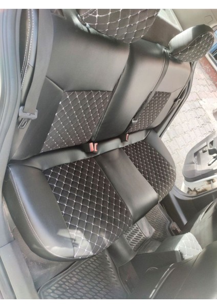 Opel Astra H Kasa 2004 2008 Arası Uyumlu Arka Sırt 2+1 Arka Sırt Kolcaksız Model Siyah Zemin Beyaz modelleri