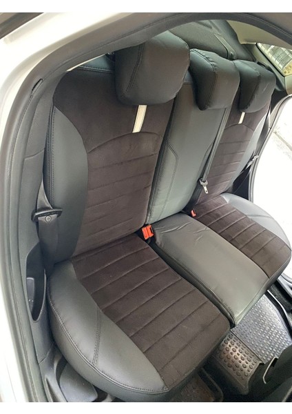 Ford Focus 3 Uyumluarka Sırt Arka Oturma 2+1 Siyah Taytüyü Siyah Deri Karışımı Beyaz Şerit Siyah Ip fiyatları