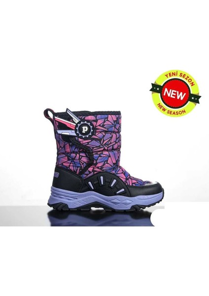 Çocuk Kar Botu Içi Yünlü Kaymaz Taban