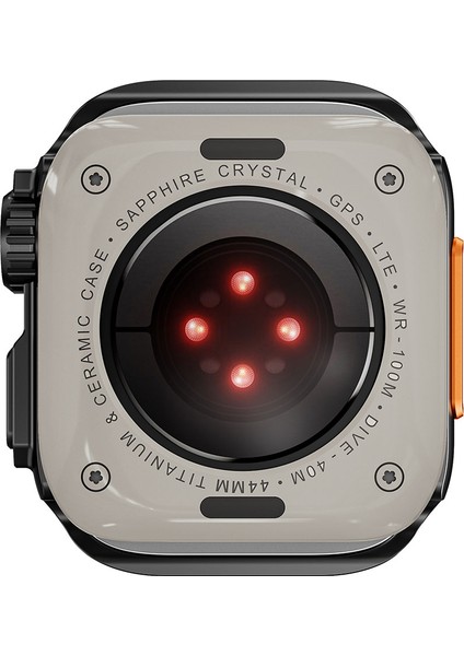 Apple Watch 6 5 4 Se 44 mm Uyumlu Watch Ultra Metal Kasa Dönüştürücü Gövde Koruma Önü Açık