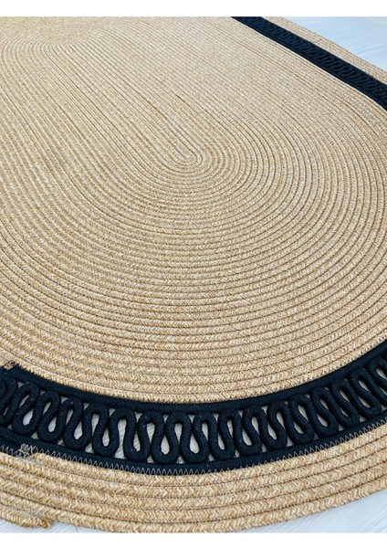 Jüt Çift Taraflı Oval Halı modelleri