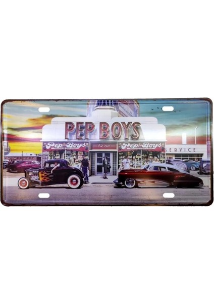 Koleksiyon Pep Boys American Metal Plaka 15X30CM