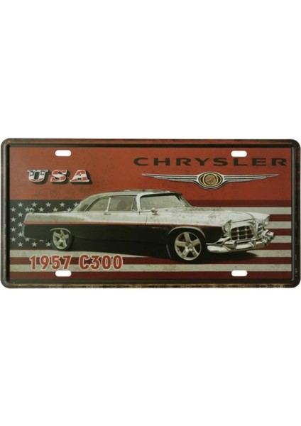 Koleksiyon Chrysler Metal Plaka 15X30CM