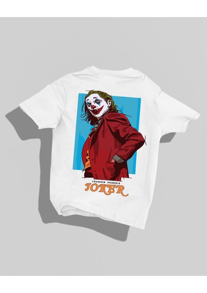 Joker Tasarımı Sırt Baskılı Yüksek Kalite Kompakt Oversize T-Shirt