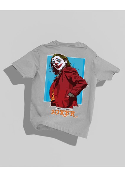 Joker Tasarımı Sırt Baskılı Yüksek Kalite Kompakt Oversize T-Shirt