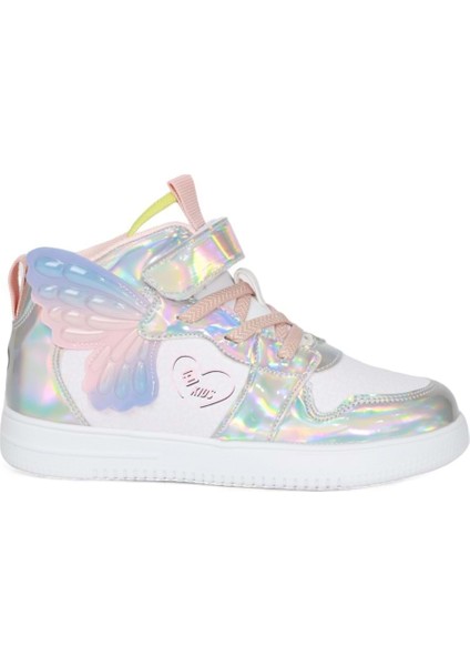 Kidessa 2068 Anatomik Tabanlı Ultra Hafif Kız Çocuk Boğazlı Sneakers Ayakkabı - Nkt02068-Gümüş-30 fırsatları