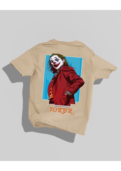 Joker Tasarımı Sırt Baskılı Yüksek Kalite Kompakt Oversize T-Shirt