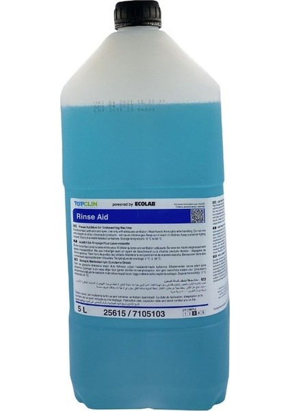 Topclin Rinse Aid Bulaşık Parlatıcısı 5 L