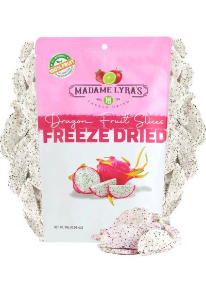 Madame Lyra's Ejder Meyvesi CIPSI16 gr Freeze Dried (Dondurularak Kurutulmuş) Beyaz Ejder Meyvesi Dilimleri