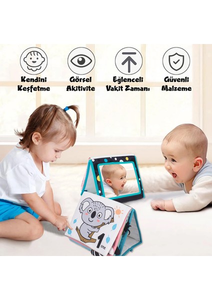 Tummy Time Hışırtılı Yumuşak Bez Aktivite Kitabı - Koala fırsatları