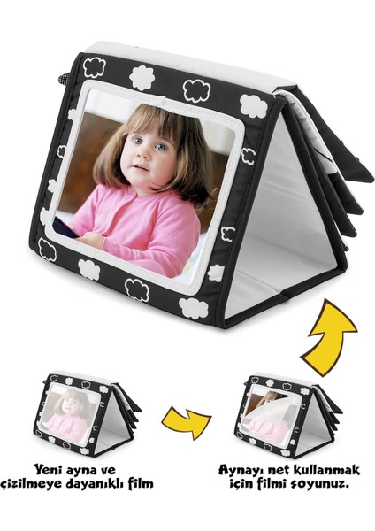 Tummy Time Hışırtılı Yumuşak Bez Aktivite Kitabı - Siyah Beyaz indirimleri