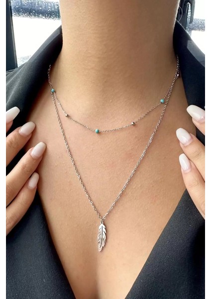 Yıldız Figürlü Çelik Kolye - Yaprak Figürlü Çelik Kolye (2 Adet Çelik Kolye) fiyatları