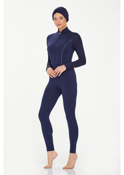 Likralı Tam Kapalı Tesettür Mayo Torı 8230 Koyu Lacivert modelleri