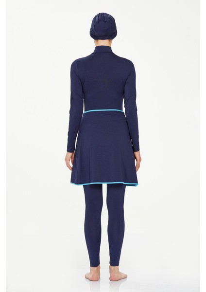 Likralı Tam Kapalı Tesettür Mayo Torı 8230 Koyu Lacivert indirimleri