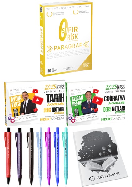 2025 Kpss Tarih Coğrafya Akademisi Video Ders Notları - 2025 Paragraf Sıfır Risk 2li Set