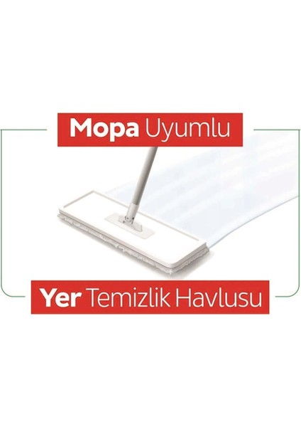 Tak Kullan Mandallı Mop Teleskopik Saplı + Yedek Mop + Yer Temizlik Havlusu indirimleri