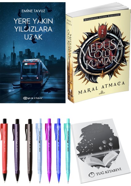 Medusanın Ölü Kumları 2 Maral Atmaca ve Epsilon Yayınevi Yere Yakın Yıldızlara Uzak Emine Tavuz 2li Set