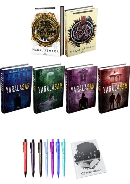 Medusanın Ölü Kumları 2li Set Ciltli Maral Atmaca ve Yaralasar 4lü Set Ciltli Maral Atmaca