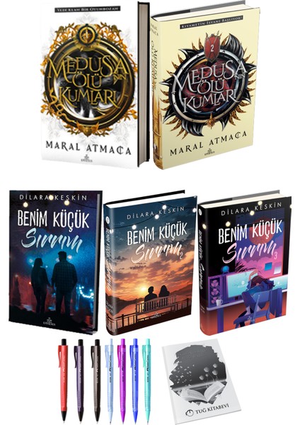 Medusanın Ölü Kumları 2li Set Ciltli Maral Atmaca ve Benim Küçük Sırrım 3lü Set Ciltli Dilara Keskin