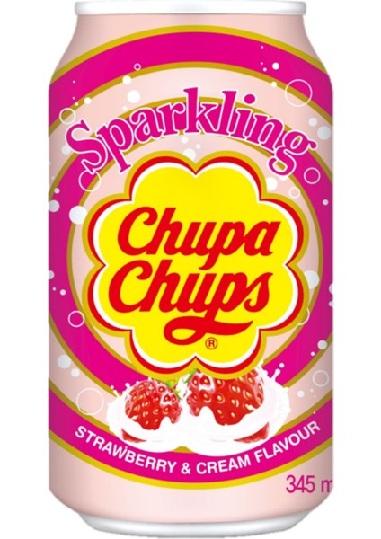 Chupa Chups Sparkling Çilek&krema Aromalı Gazlı Içecek 345 ml