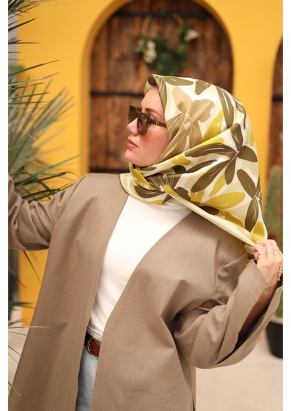 Twill Ipek Eşarp - 11439-53 Yağ Yeşili modelleri