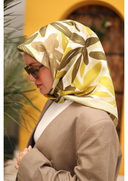 Twill Ipek Eşarp - 11439-53 Yağ Yeşili indirimleri