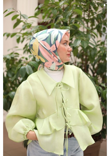 Twill Ipek Eşarp - 11439-22 Çağla modelleri