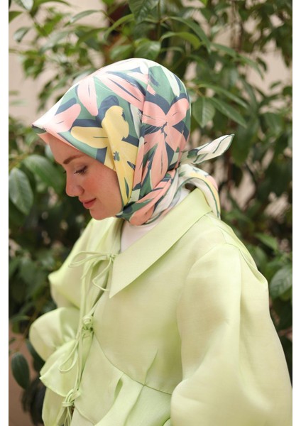 Twill Ipek Eşarp - 11439-22 Çağla fırsatları