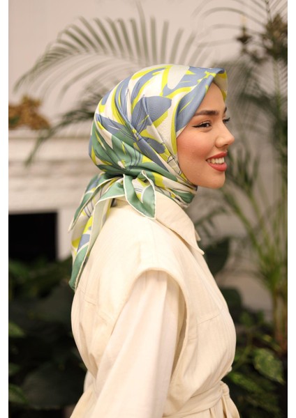 Twill Ipek Eşarp - 11439-24 Yeşil