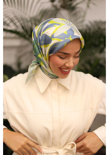 Twill Ipek Eşarp - 11439-24 Yeşil modelleri