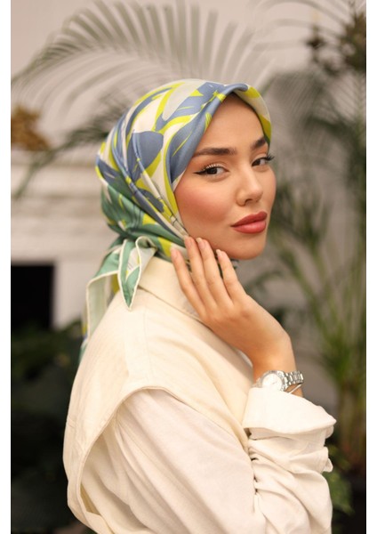 Twill Ipek Eşarp - 11439-24 Yeşil indirimleri