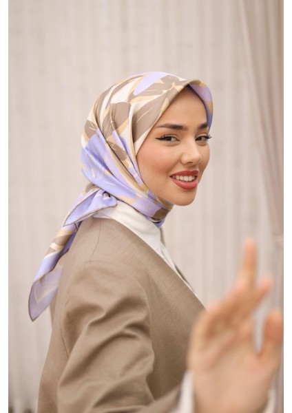 Twill Ipek Eşarp - 11439-17 Lila