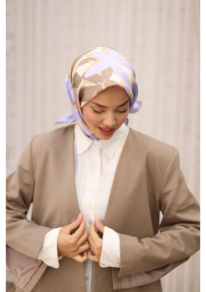 Twill Ipek Eşarp - 11439-17 Lila indirimleri