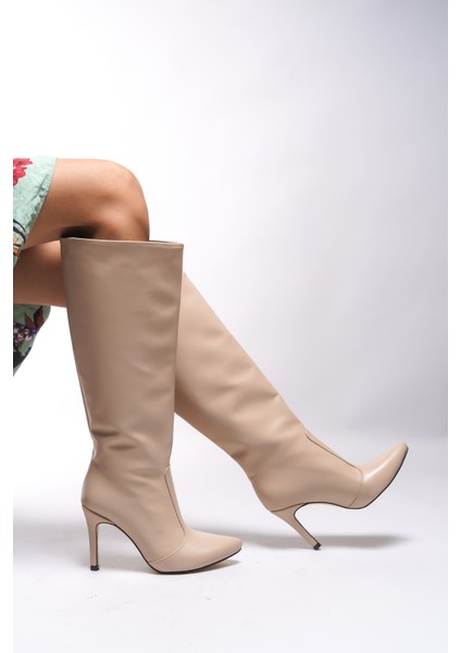 Kadın Deri Sivri Burun İnce Topuklu Çizme Şık Tasarım Rahat Kalıp Günlük ve Özel fiyatları