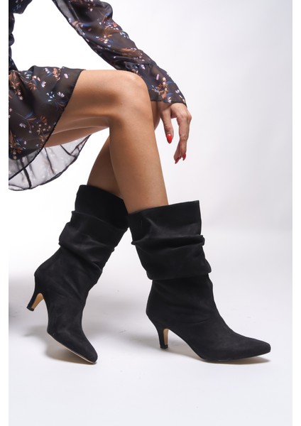 Iblantha Kadın Sivri Topuklu Kısa Çizme 001 indirimleri