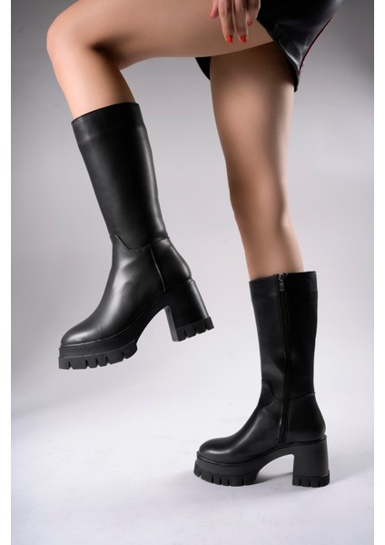 Lvamel Kadın Diz Altı Topuklu Çizme 0012501 fiyatları