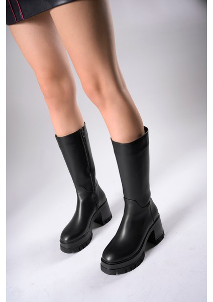 Lvamel Kadın Diz Altı Topuklu Çizme 0012501 fırsatları