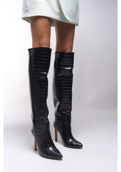 Gishophe Kadın Sivri Topuklu Çizme 00127000 fırsatları