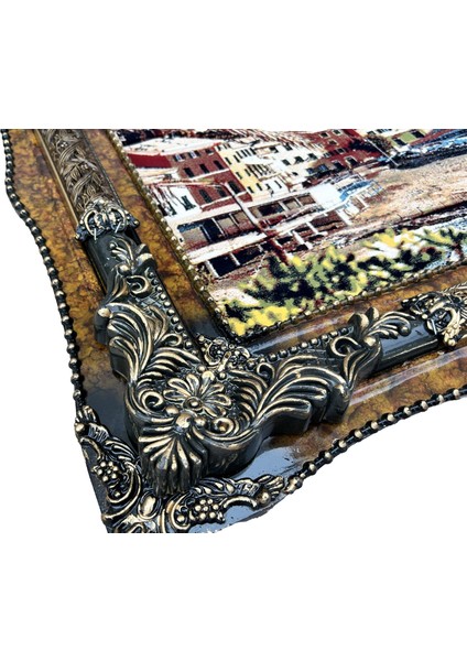 Riviera'da Bir Gün Adlı Iran Tebriz Halı Tablo 123x73cm - Duvar Halı Kilim Tablo fırsatları